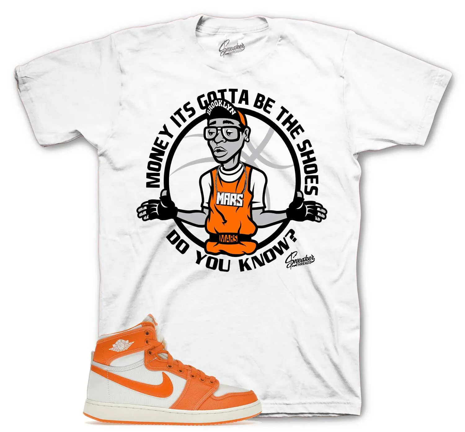 Retro 1 AJKO Rush Orange Gotta Be Shoes Shirt