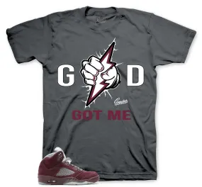 Retro 5 Burgundy God Got Me Shirt