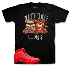 Retro 9 Chile Red Thug Bears Shirt