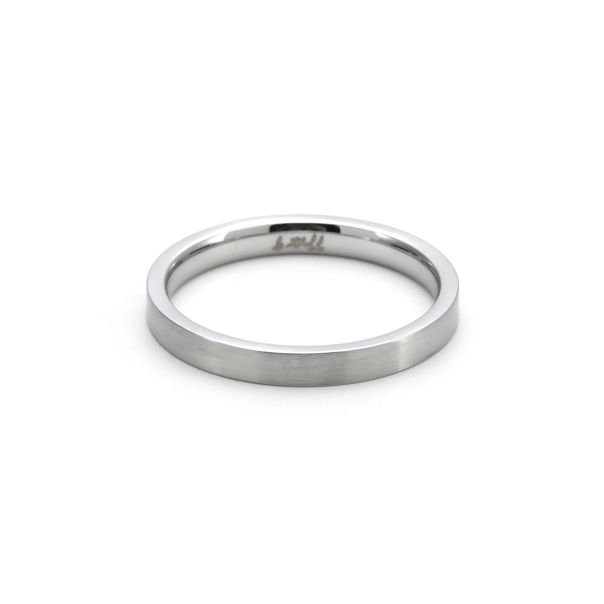 RG101W B.Tiff Stainless Steel Plain Stacking Ring