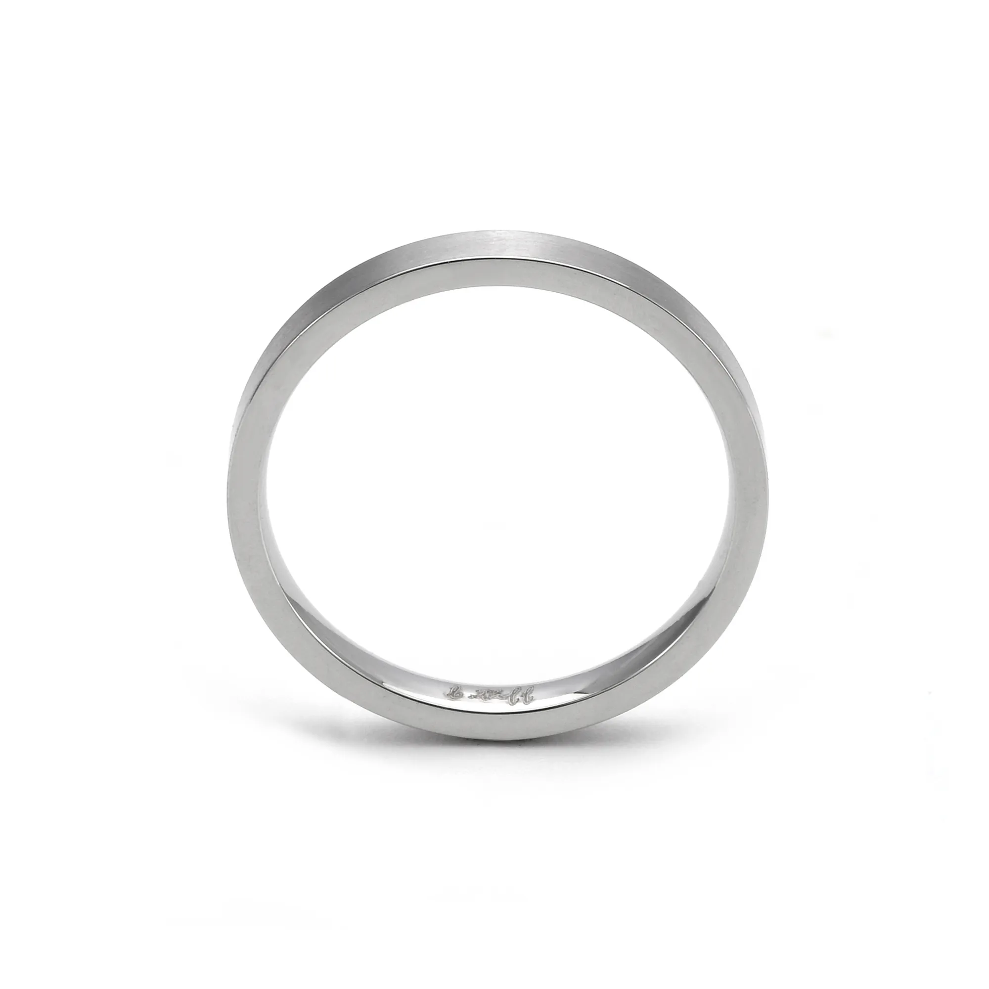 RG101W B.Tiff Stainless Steel Plain Stacking Ring