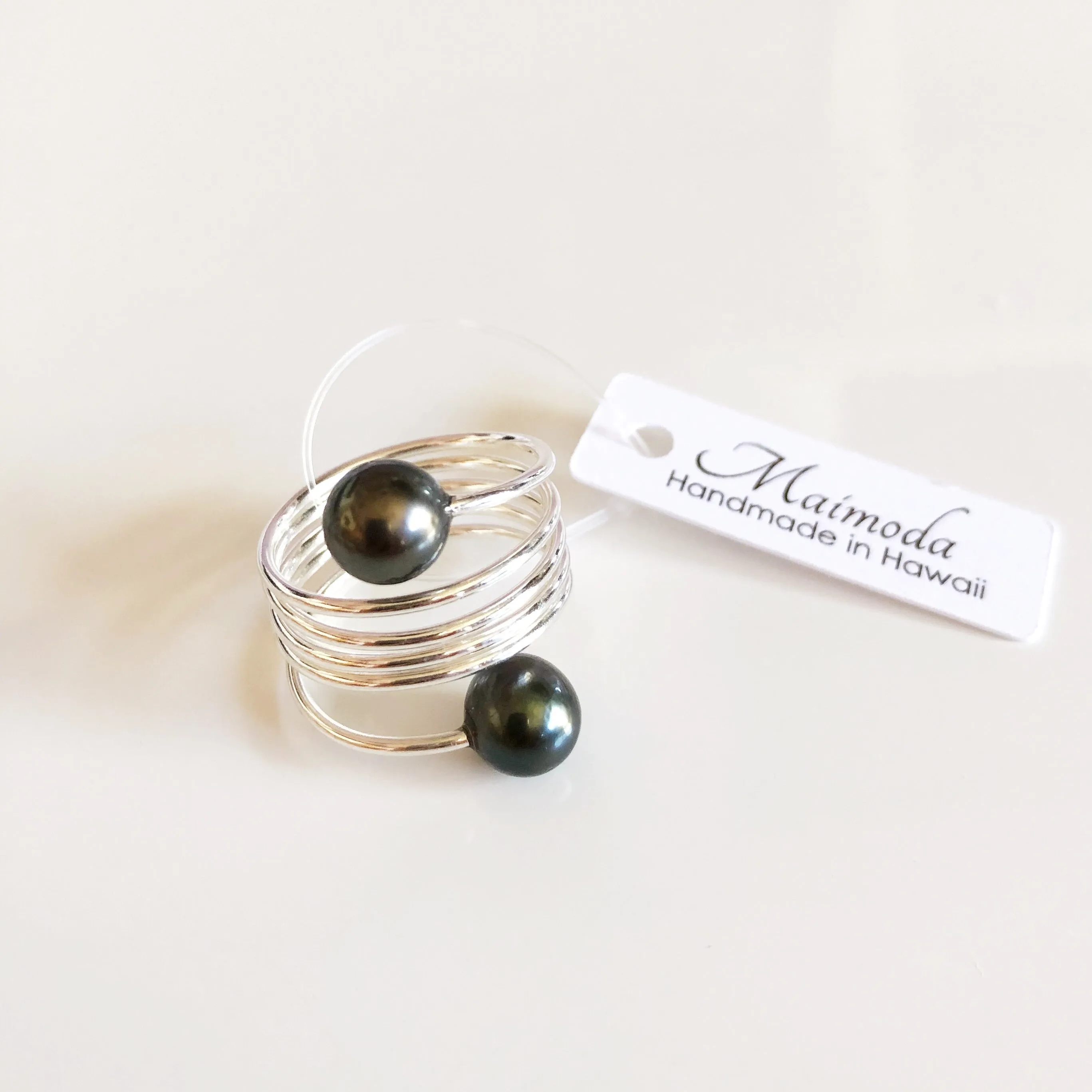 Ring CAMILA - tahitian pearls (R161)