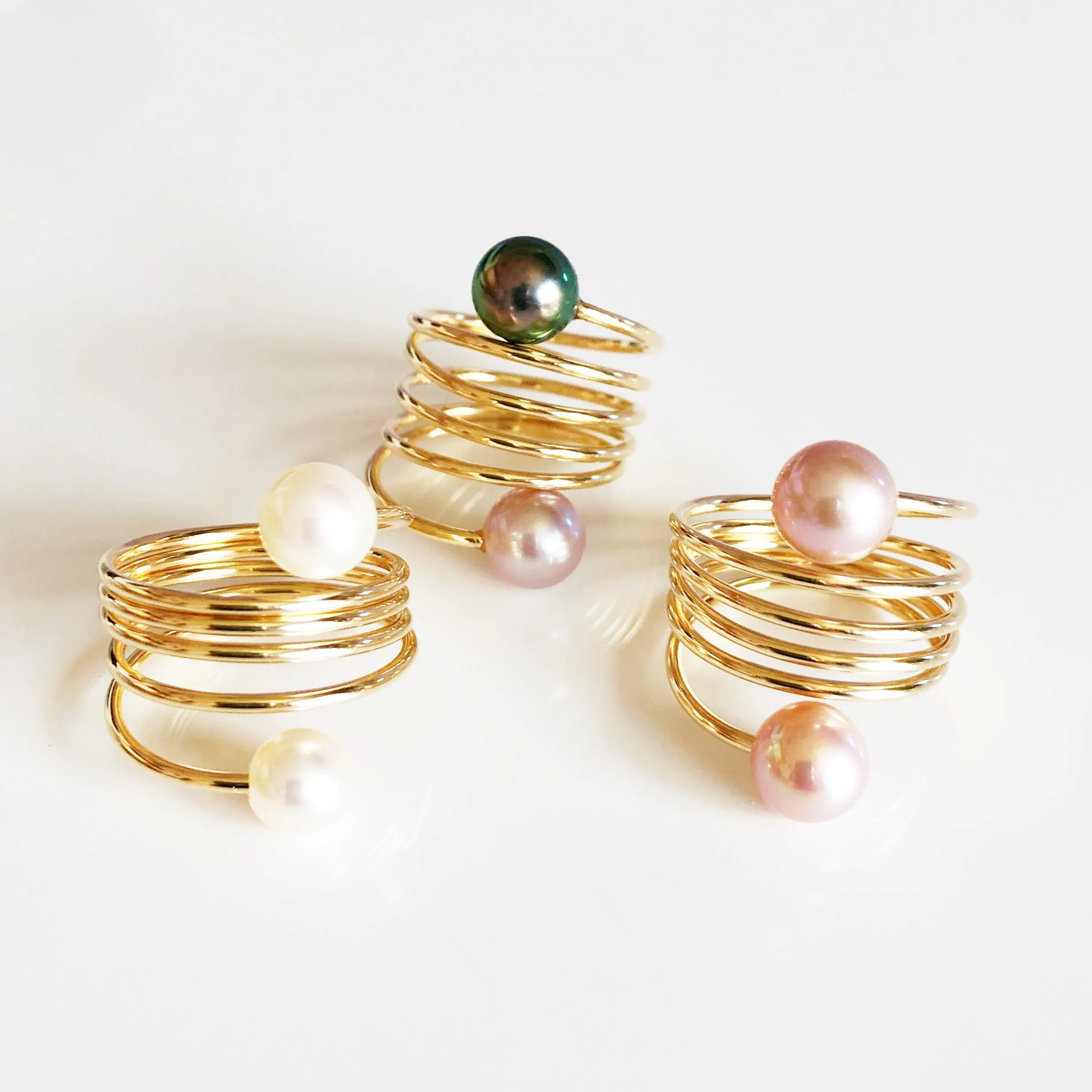 Ring CAMILA - tahitian pearls (R161)