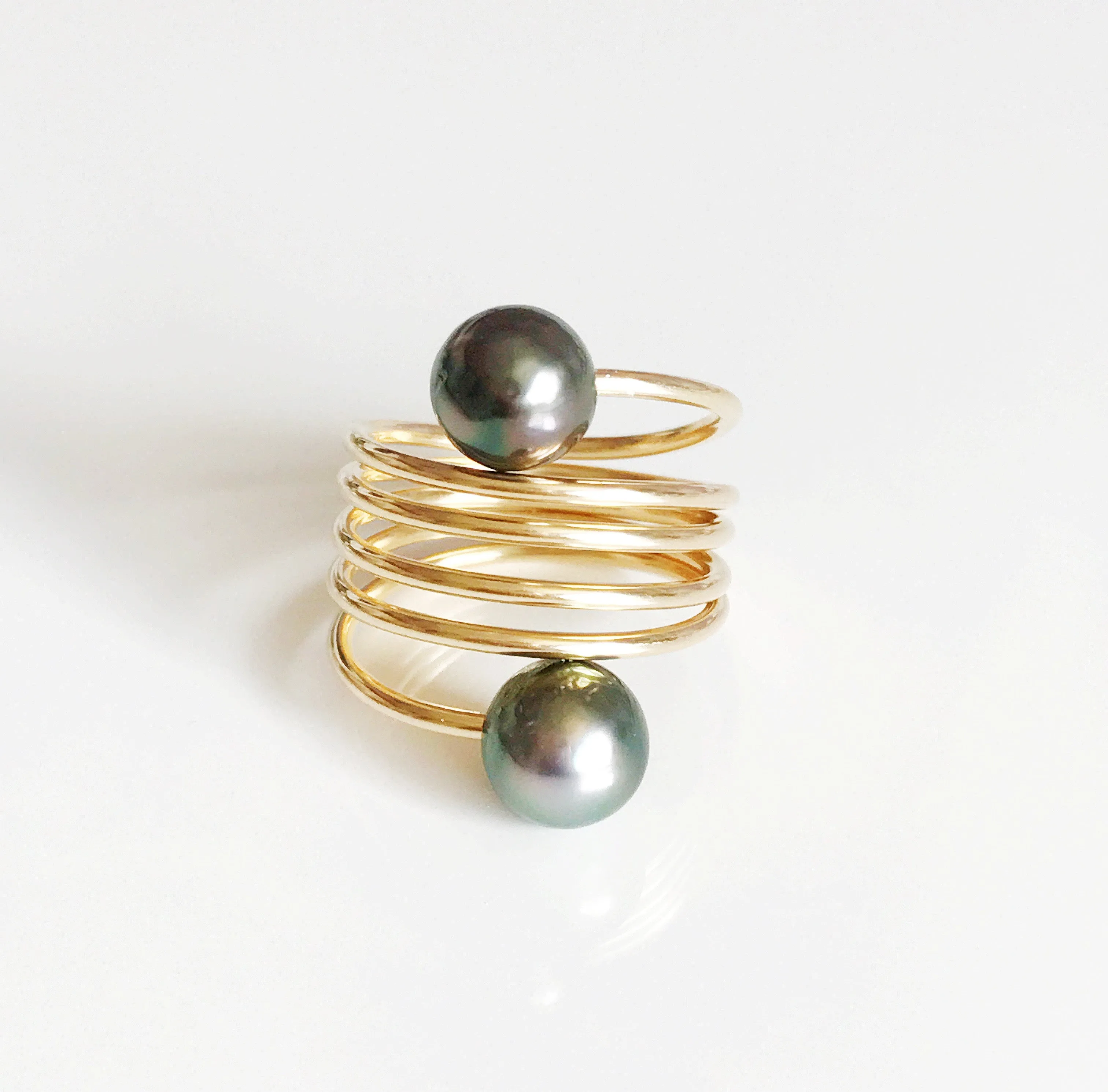 Ring CAMILA - tahitian pearls (R161)