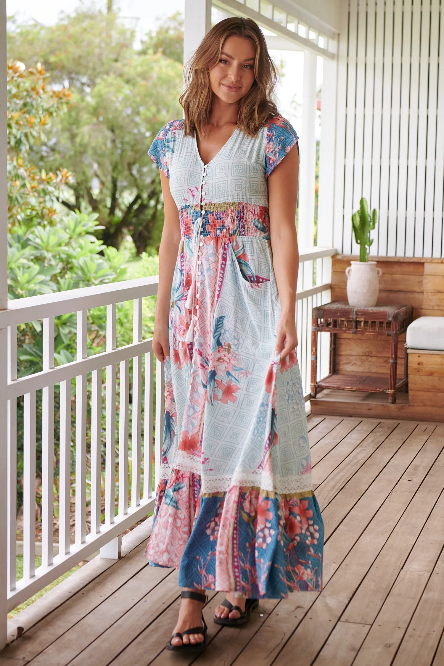 Romi Maxi Dress in Cemeli Print