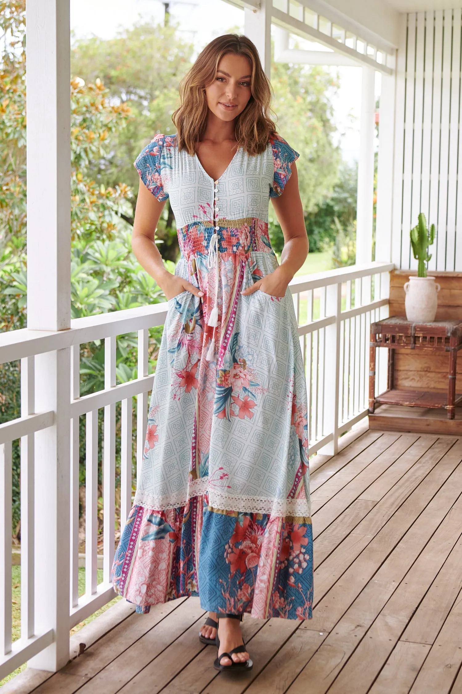 Romi Maxi Dress in Cemeli Print