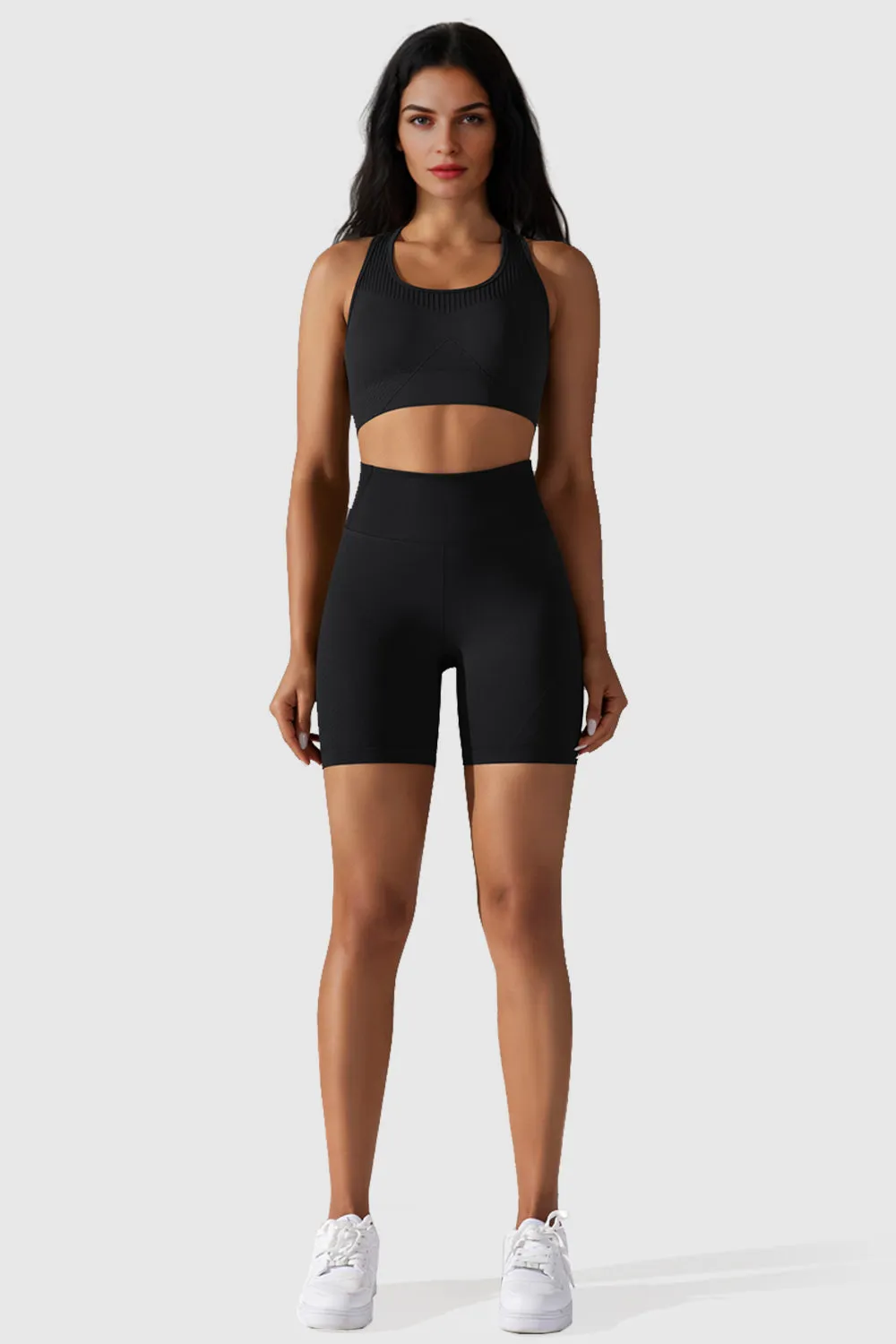 Seamless Mid-waist Yoga Shorts