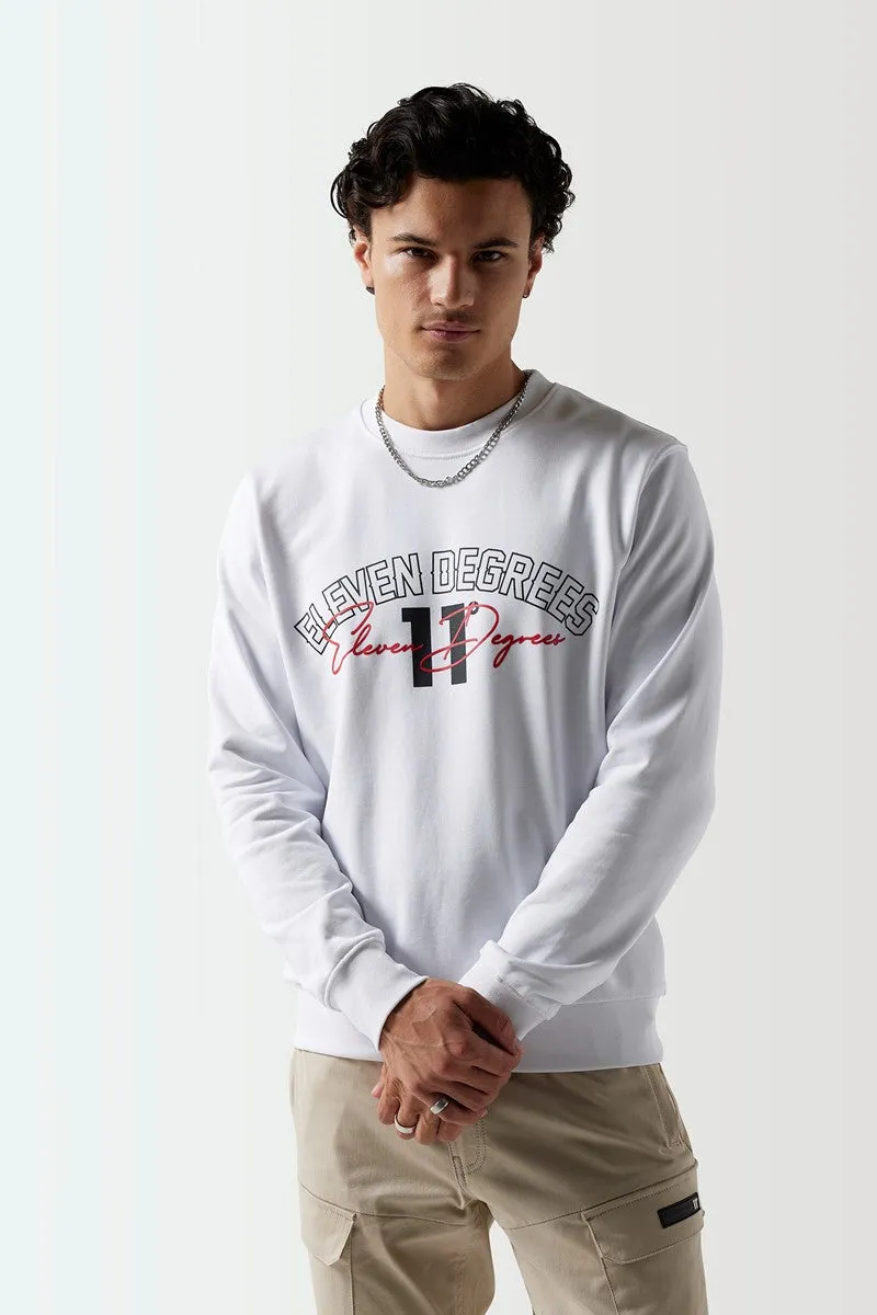 Streetwear Crew Sweatshirt - White