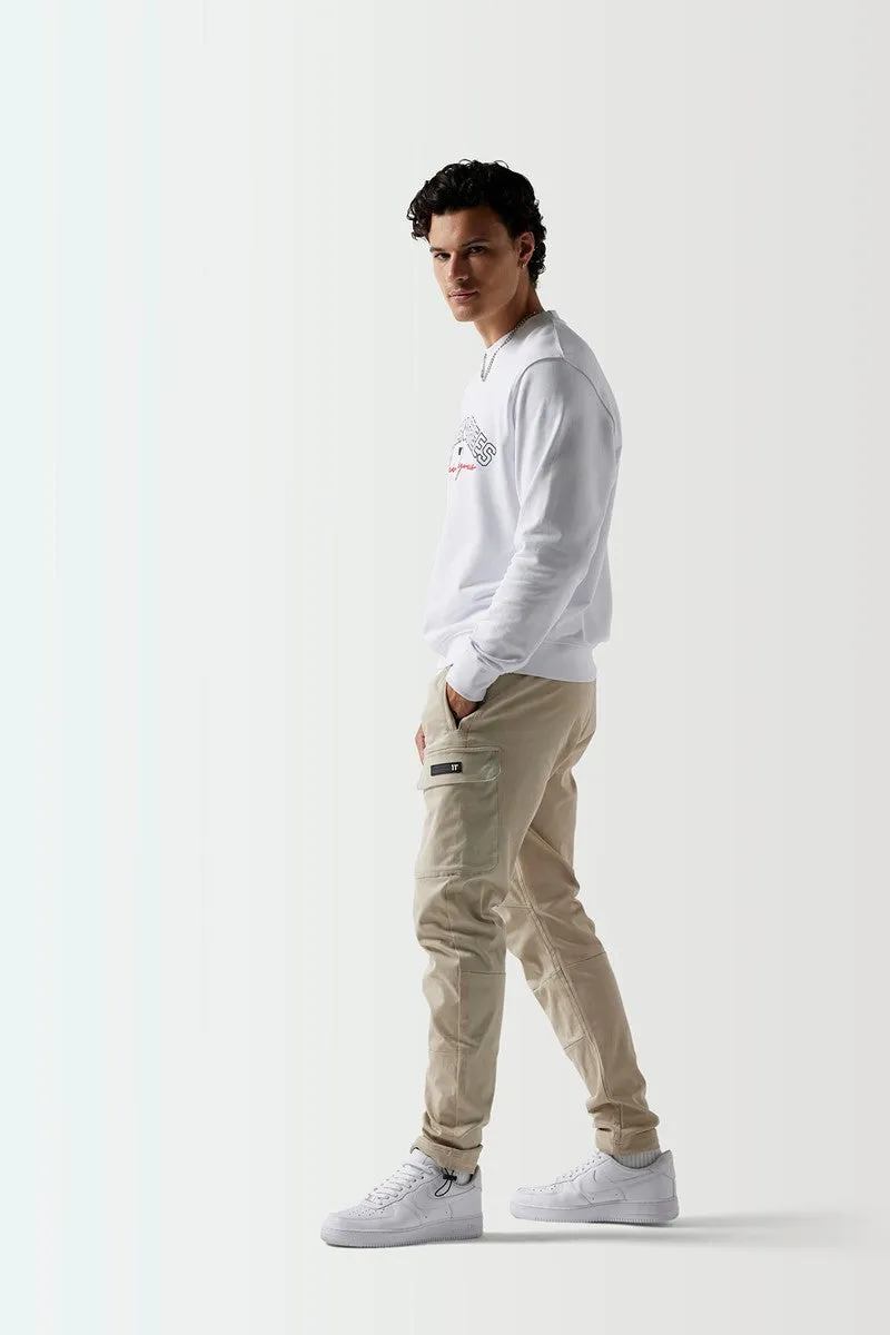 Streetwear Crew Sweatshirt - White