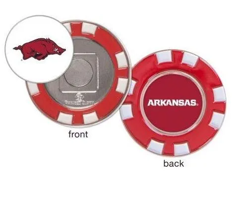 Team Effort Arkansas Razorbacks Magnetic Poker Chip Ball Marker