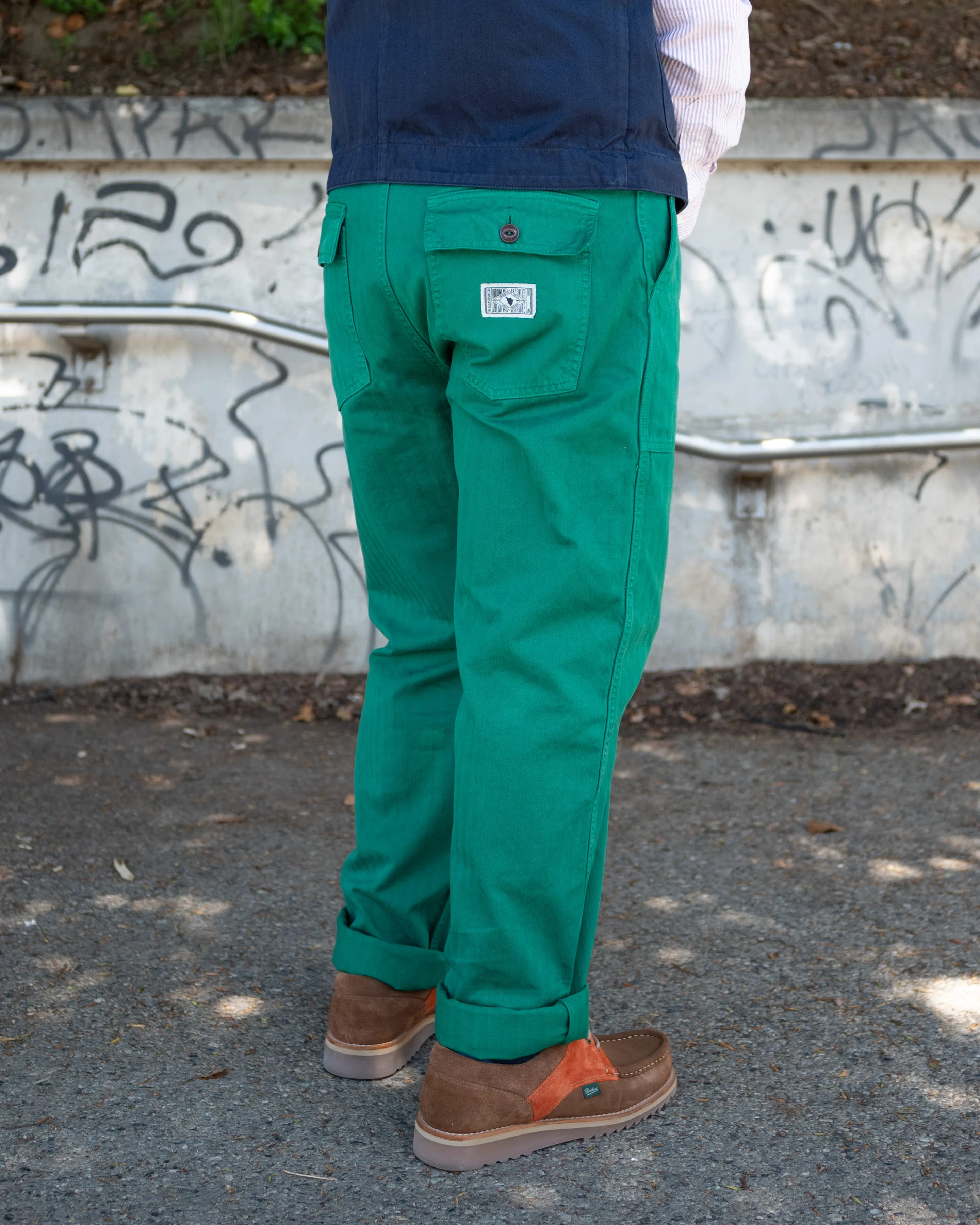 THE QUARTERMASTER Fatigue Trouser In Forest Green