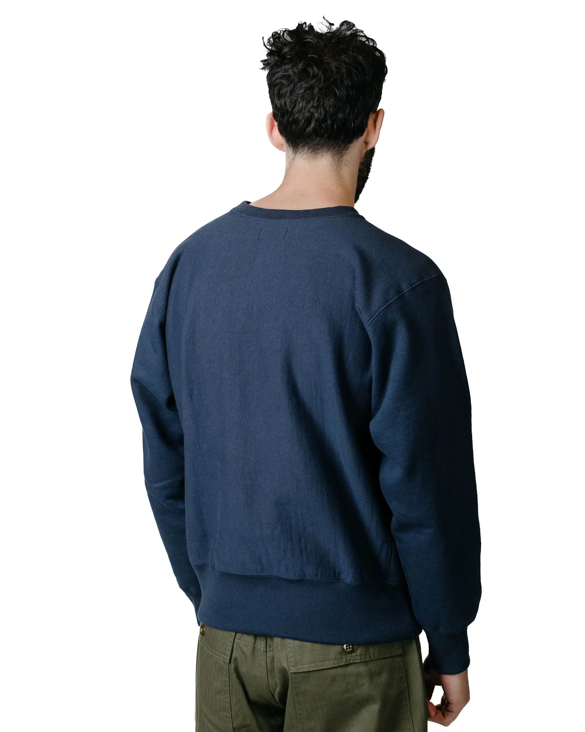 The Real McCoy's MC20114 Heavyweight Crewneck Sweatshirt Navy