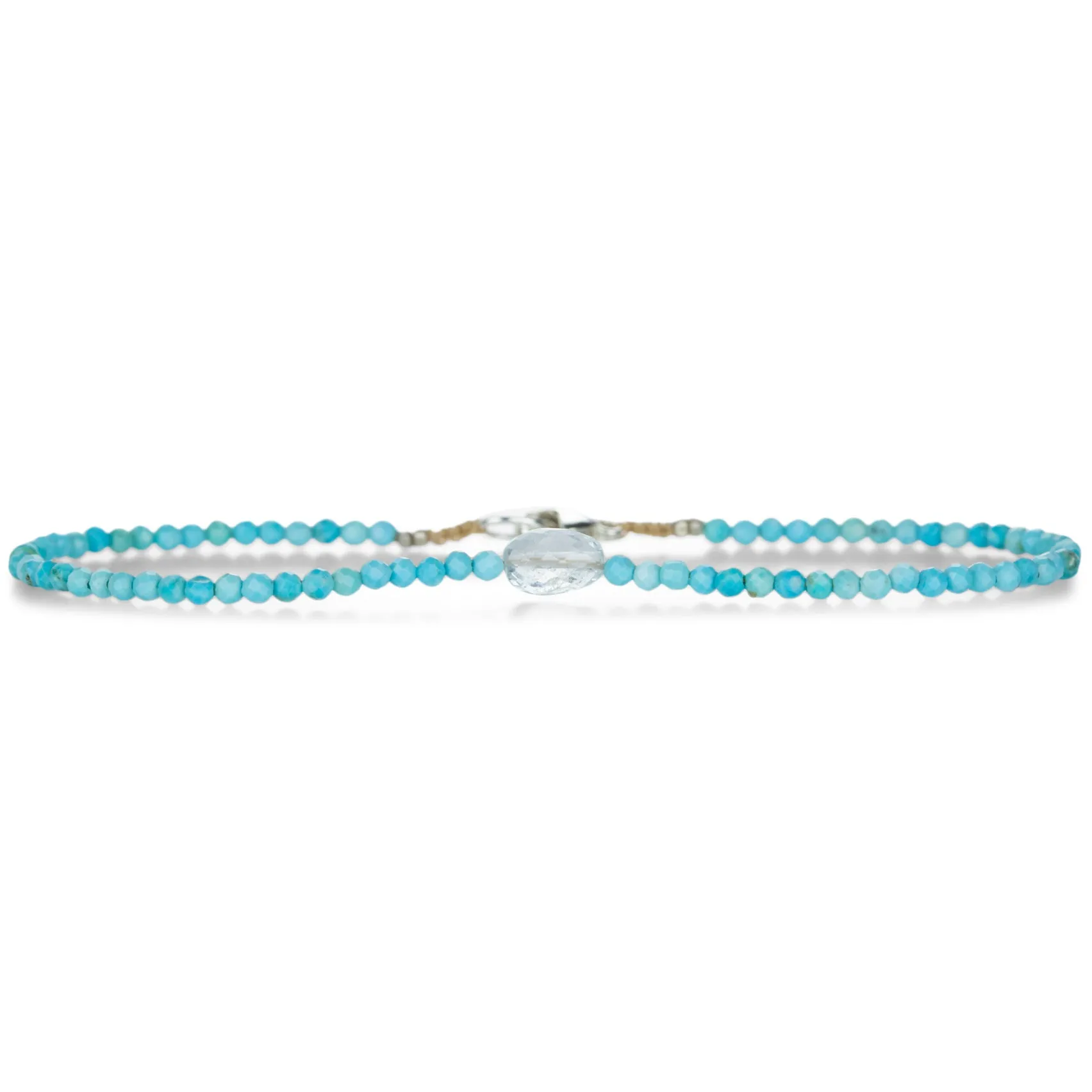 Turquoise and Aquamarine Beaded Bracelet