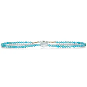 Turquoise and Aquamarine Beaded Bracelet