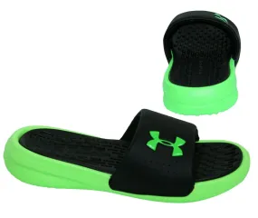 Under Armour Playmaker Fix Slides Juniors Kids Flip Flops 3000065 002 Y45A