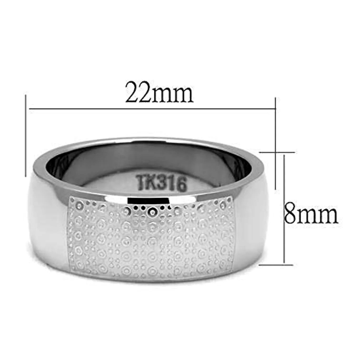 WildKlass Stainless Steel Ring High Polished Men