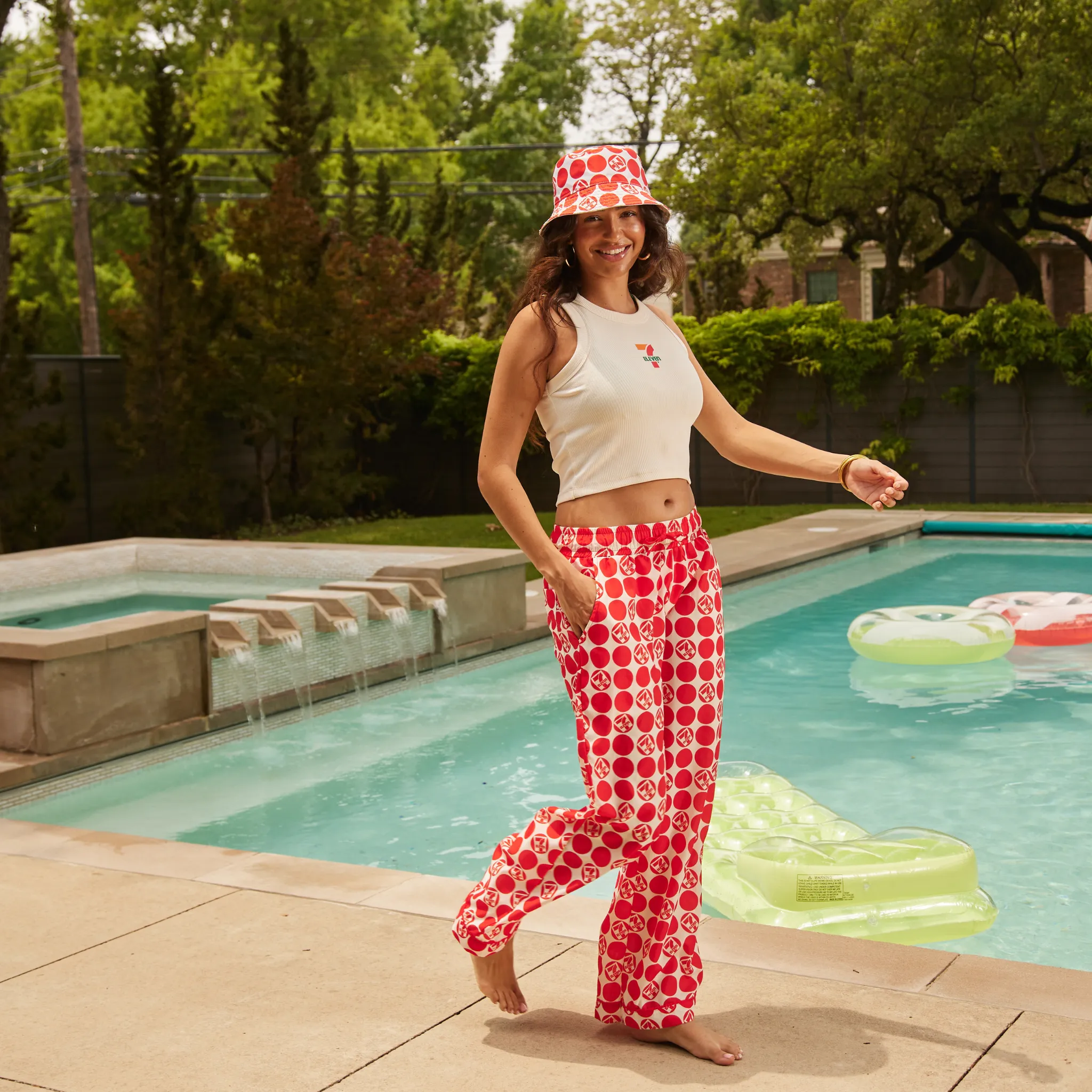 Women's 7-Eleven® Retro Dot Woven Bottoms