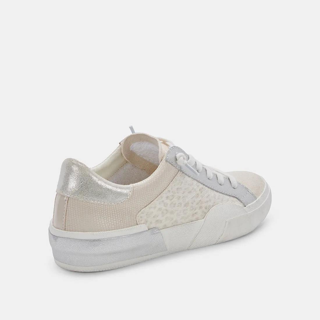 ZINA SNEAKERS CREAM LEOPARD PRINT SUEDE