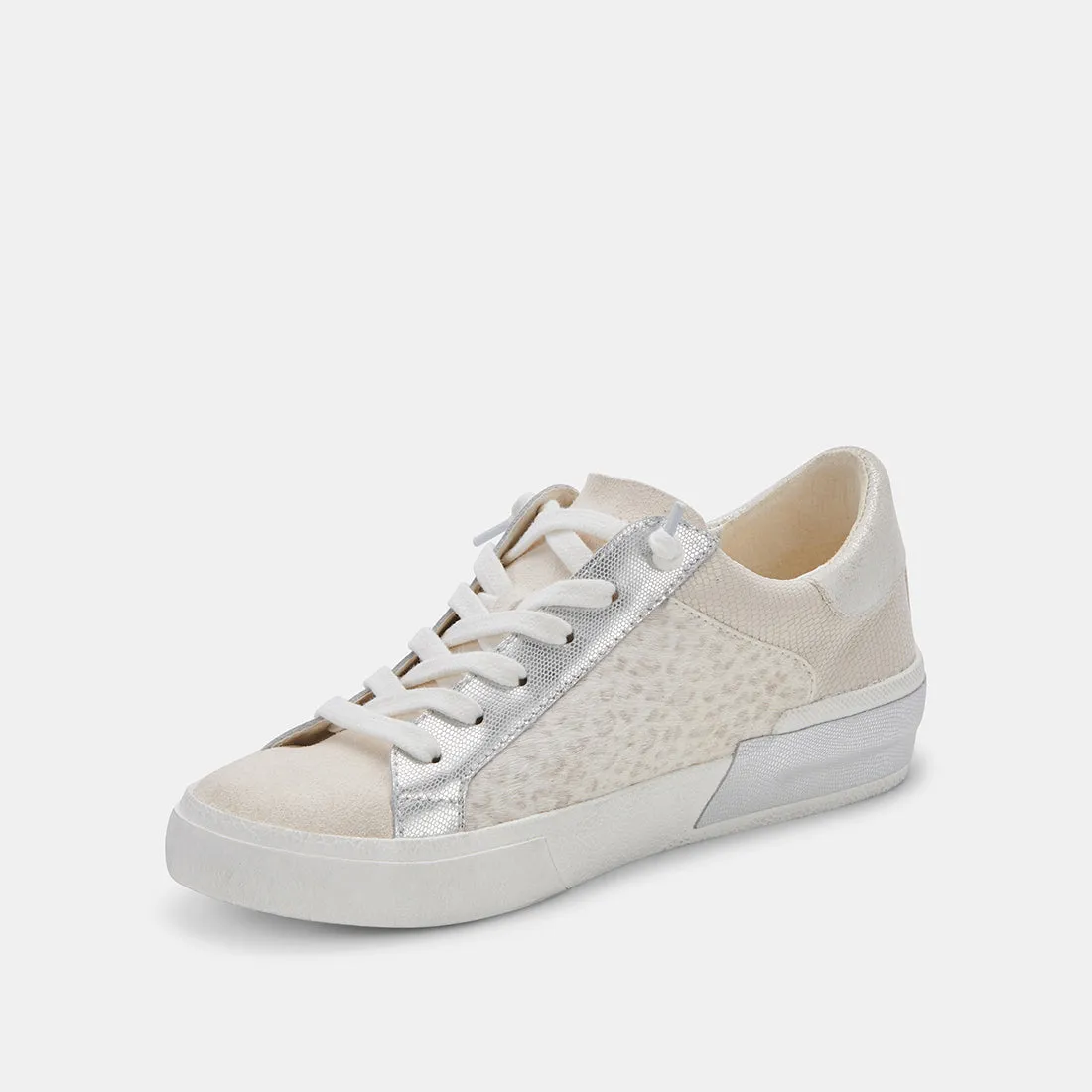 ZINA SNEAKERS CREAM LEOPARD PRINT SUEDE