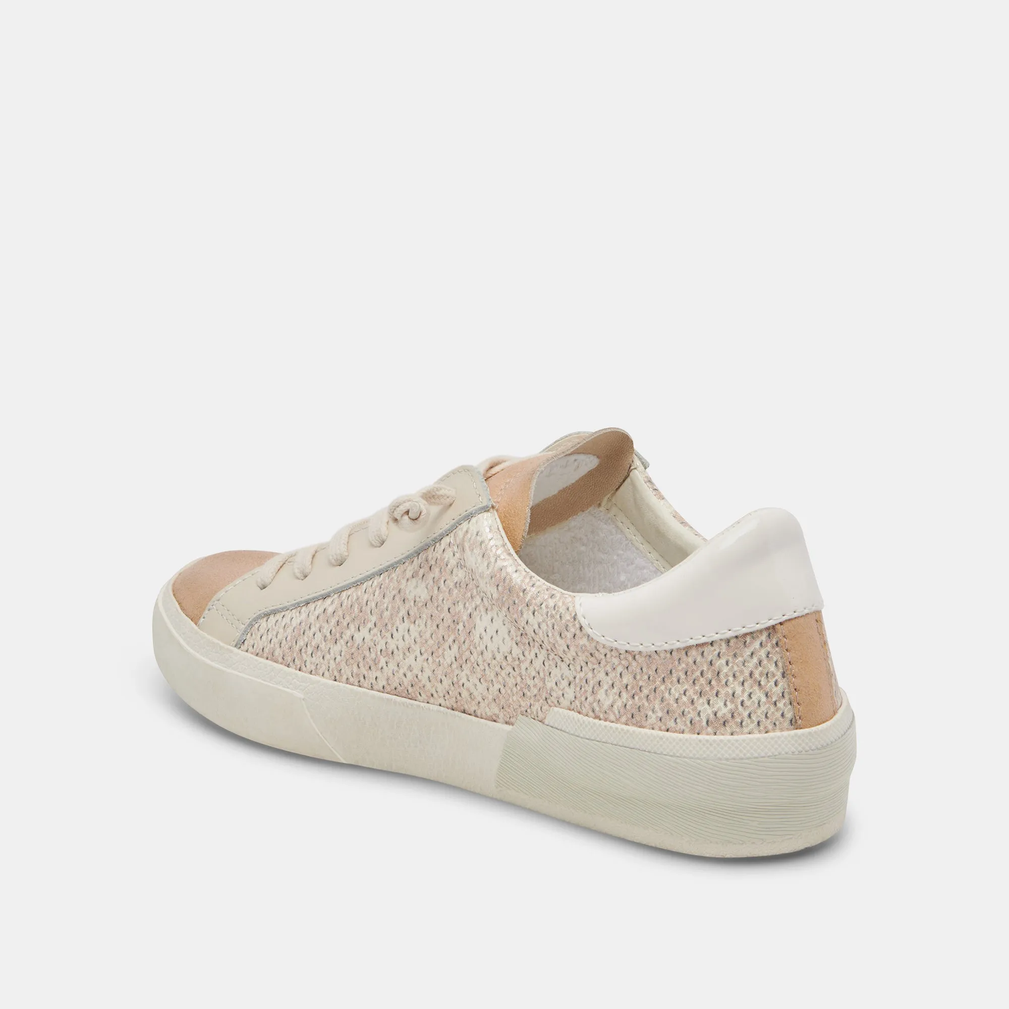 ZINA SNEAKERS SAND EMBOSSED LEATHER