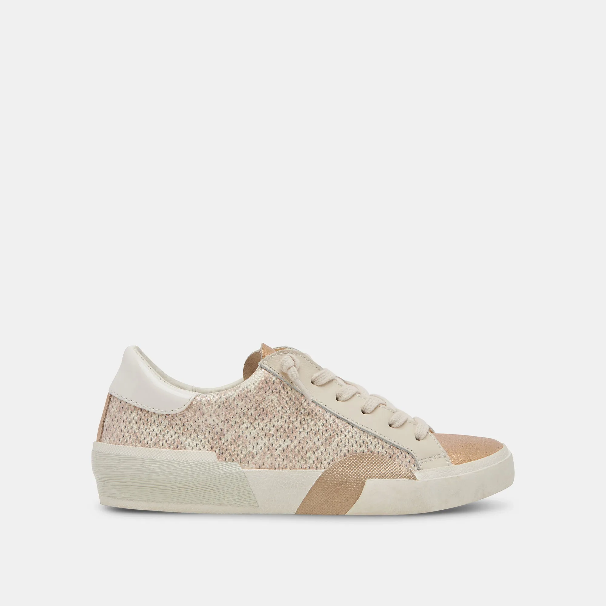 ZINA SNEAKERS SAND EMBOSSED LEATHER