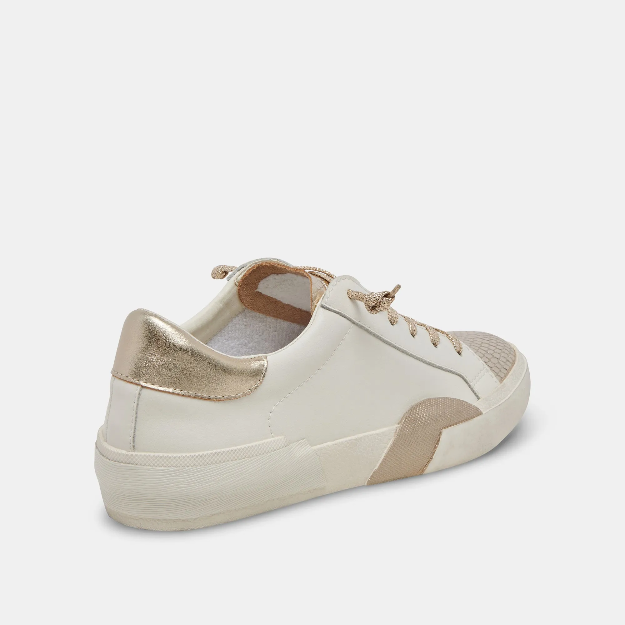 ZINA SNEAKERS WHITE GOLD LEATHER