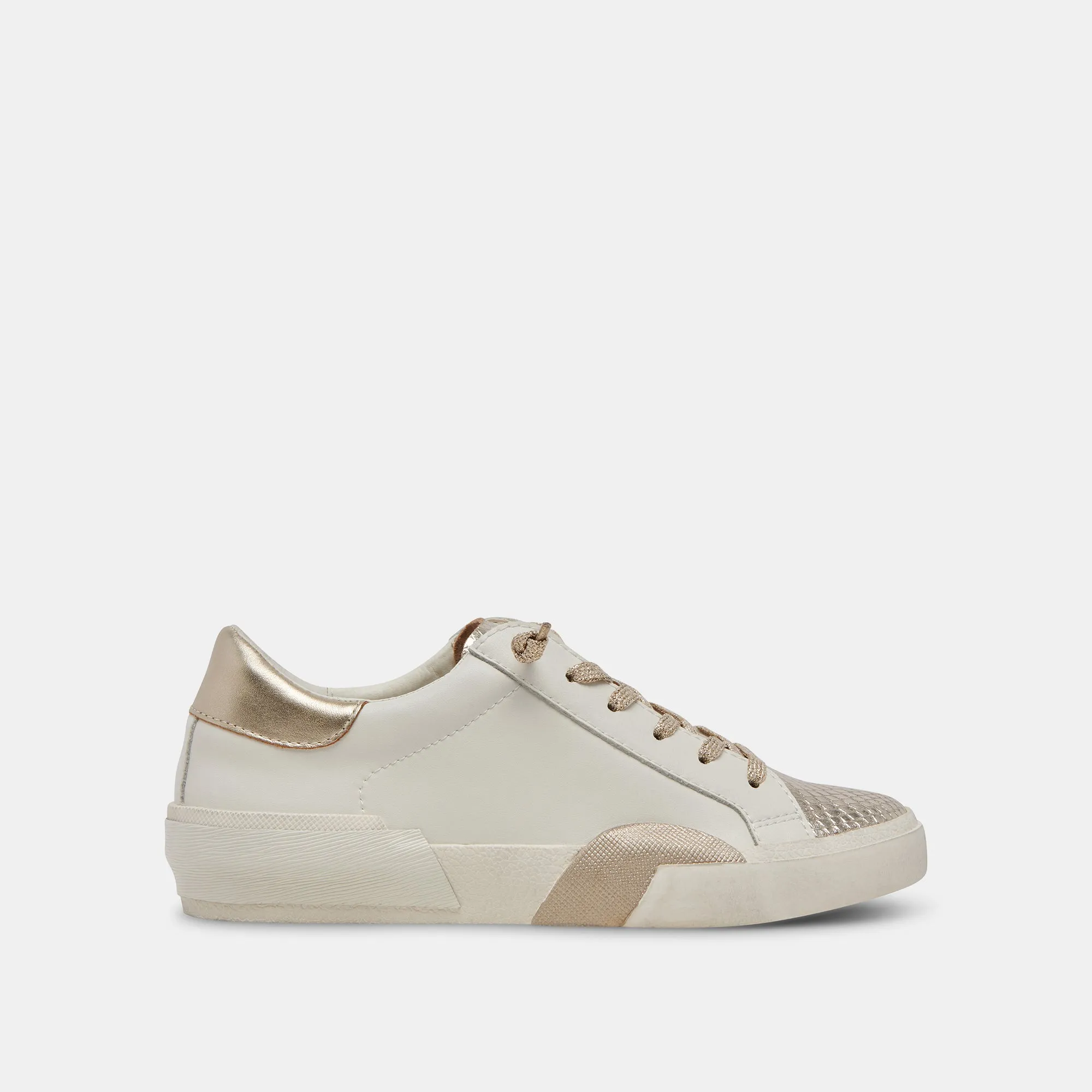 ZINA SNEAKERS WHITE GOLD LEATHER