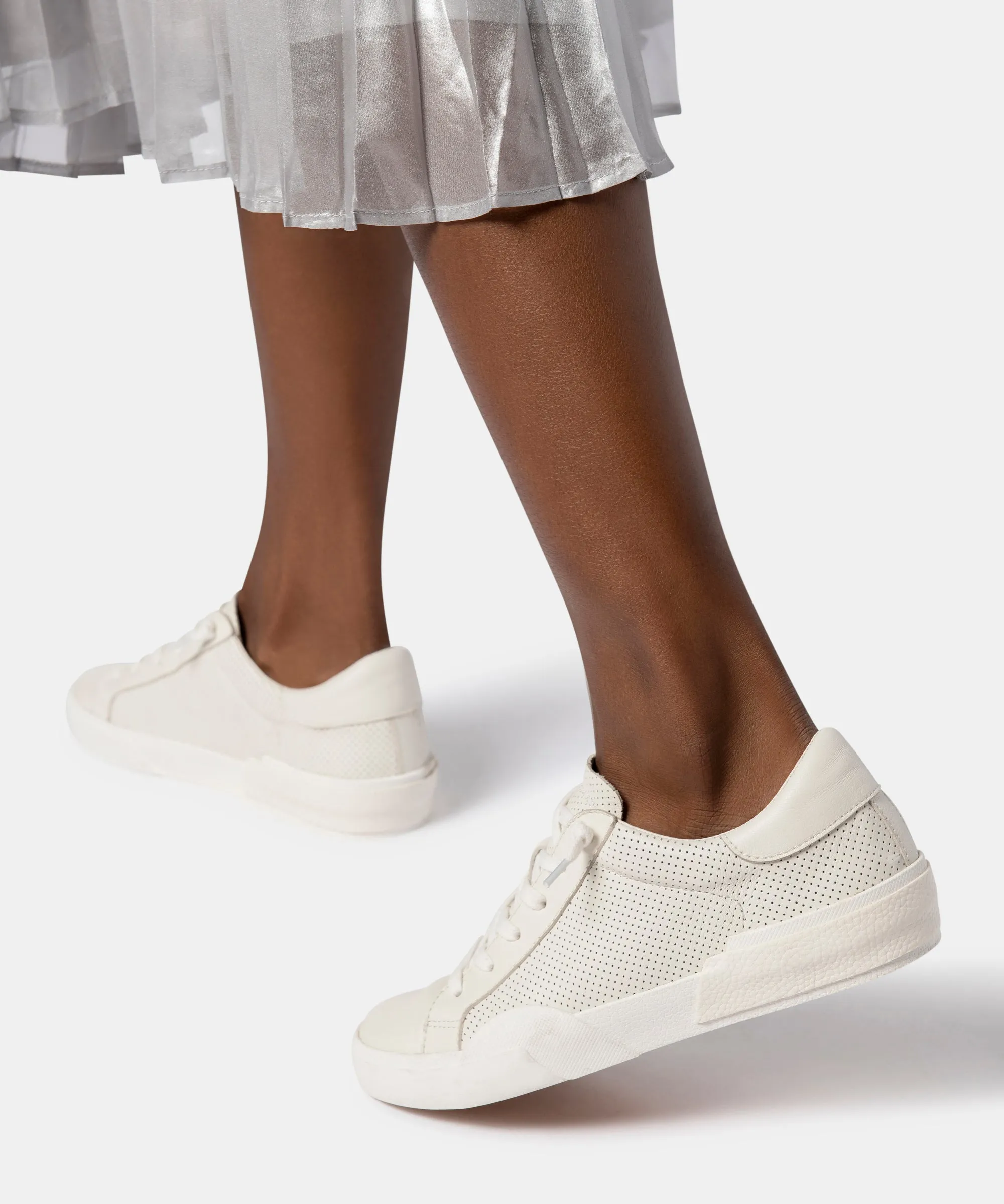 ZINA SNEAKERS WHITE PERFORATED LEATHER