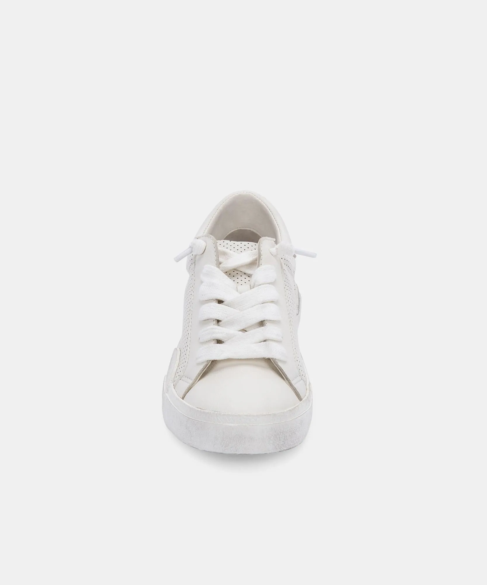 ZINA SNEAKERS WHITE PERFORATED LEATHER