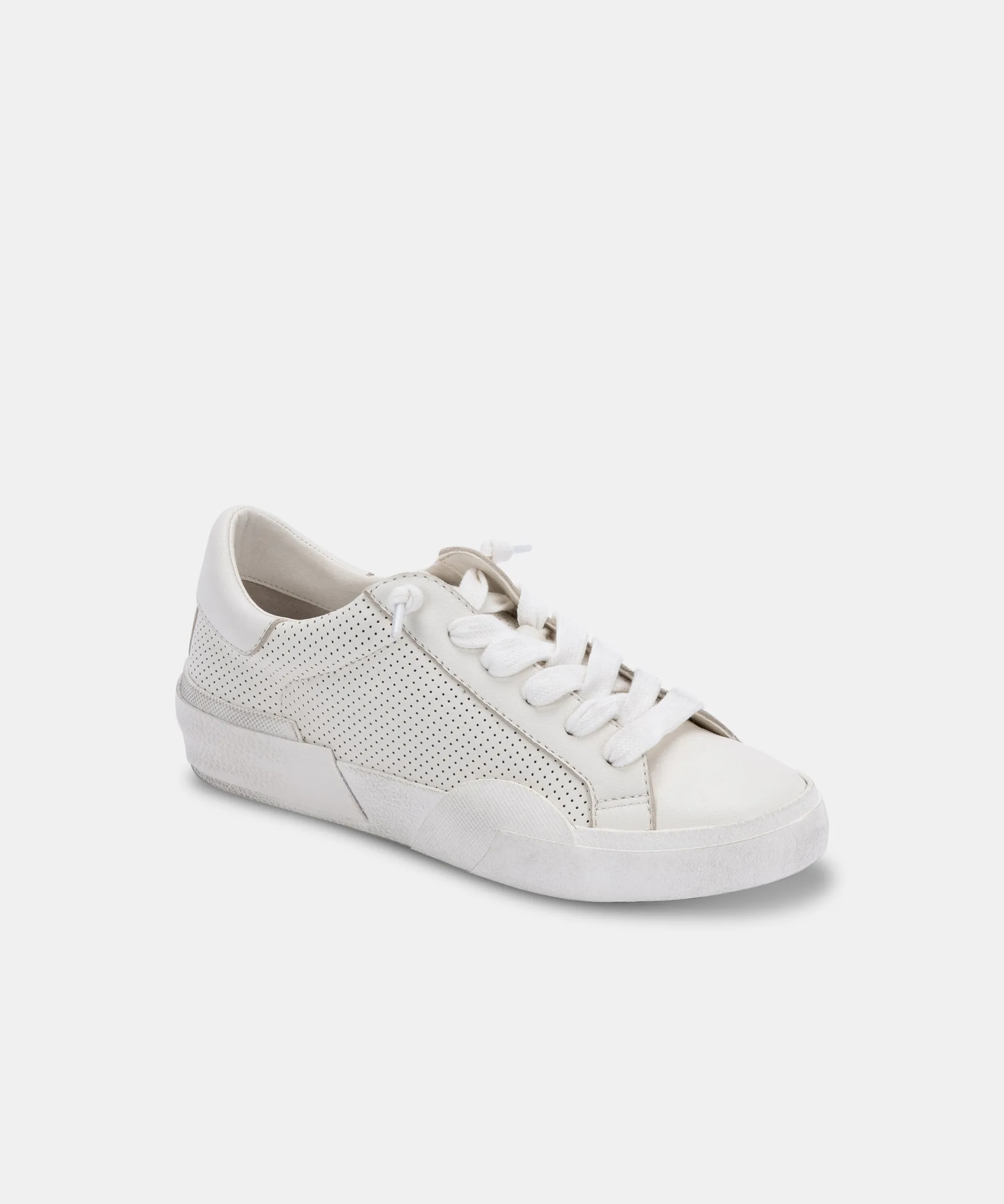 ZINA SNEAKERS WHITE PERFORATED LEATHER