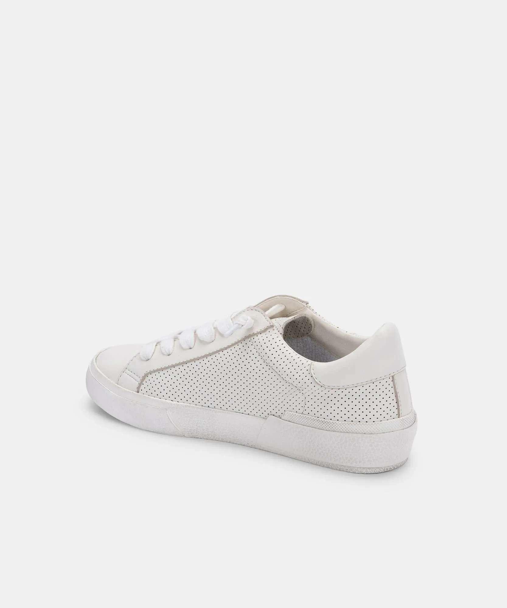 ZINA SNEAKERS WHITE PERFORATED LEATHER